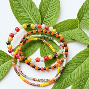 Hand Crafted Multicolor Beaded Bracelets